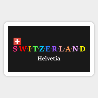 Switzerland, Helvetia. (Flag Version) Sticker